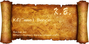 Kümmel Bence névjegykártya
