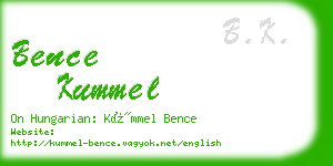 bence kummel business card